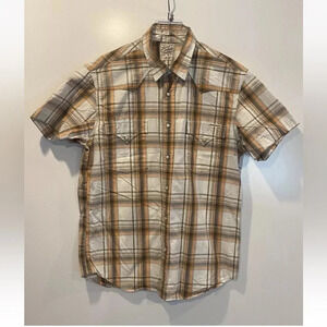 Lucky Brand Western Sportswear Pearl Snaps Cowboy Shirt Mens‎ Large (583)
